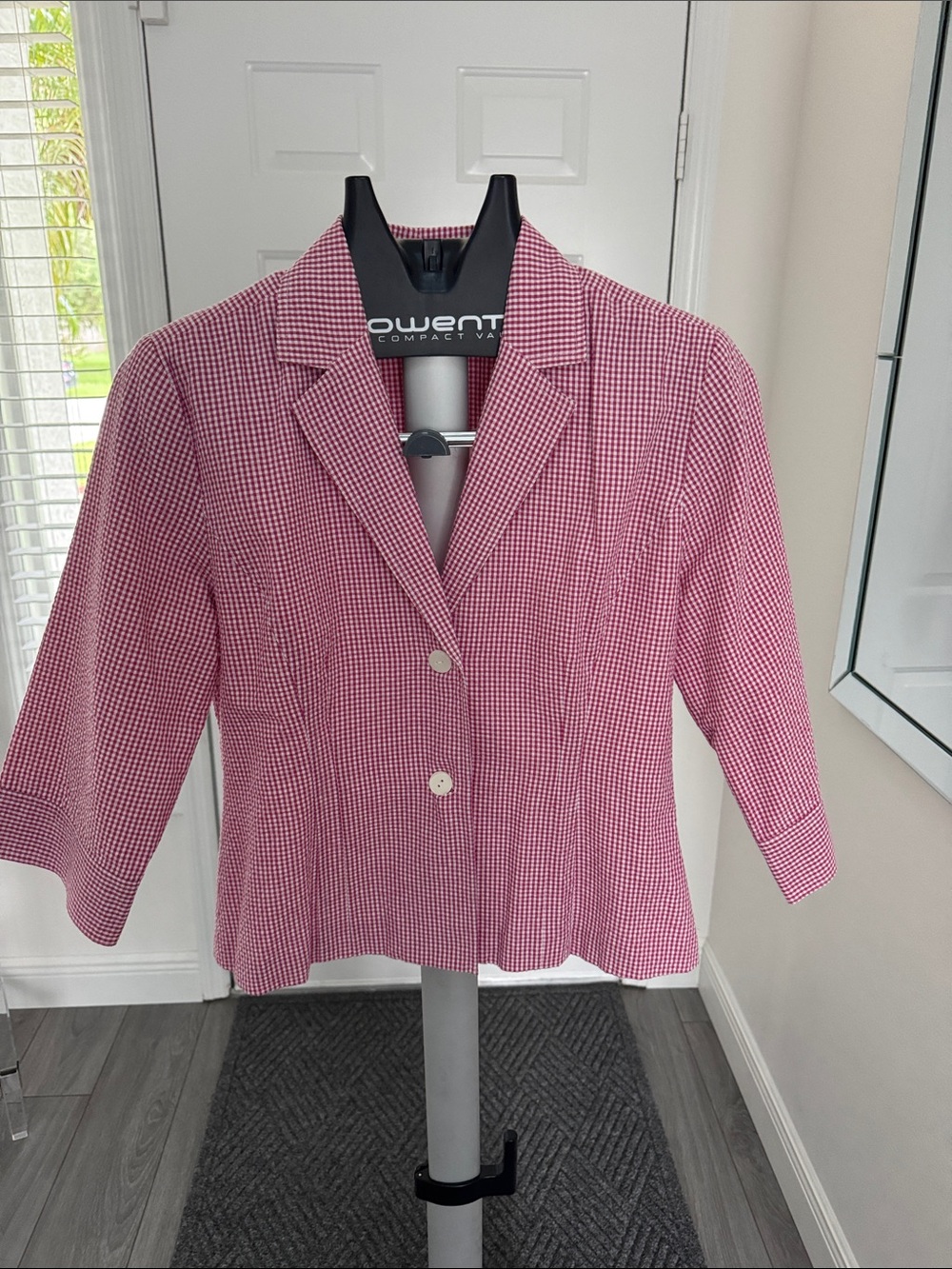 Christopher & Banks Pink Gingham Blazer